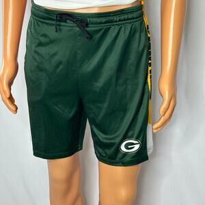 Green Bay Packers NFL Men’s Medium Athletic Shorts Green Yellow Drawstring